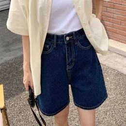 하이웨이스트 데님 반바지