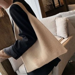 9컬러 심플 니트 숄더백