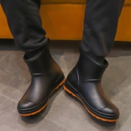 남녀공용 둥근코 레인부츠