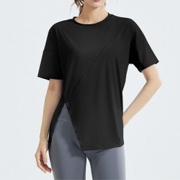 슬릿 루즈핏 스포츠 반팔 티셔츠