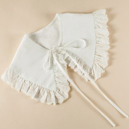 페이크 넥카라 프릴 레이스 블라우스