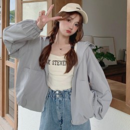 메쉬안감 루즈핏 후드 바람막이