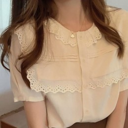 루즈핏 빅카라 스퀘어 블라우스