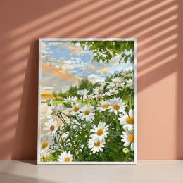 DIY 명화 그리기 40x50cm 국화꽃밭 힐링 취미 셀프 인테리어 유화