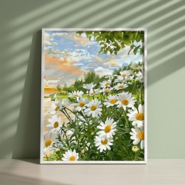 DIY 명화 그리기 40x50cm 국화꽃밭 힐링 취미 셀프 인테리어 유화