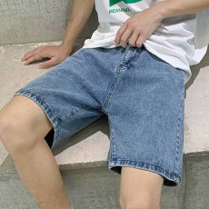 남성용 와이드핏 데님 숏팬츠 RNR-0122
