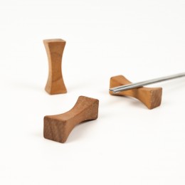 젓가락 양면 나무수저 받침 고무나무 예쁜 받침대