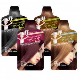 샴푸형 염색제 셀프염색 4색상 염모제 5개 1세트