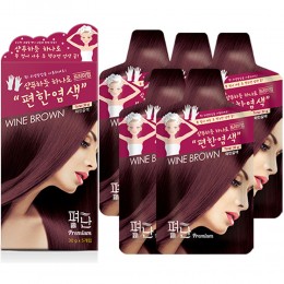 샴푸형 염색제 셀프염색 4색상 염모제 5개 1세트