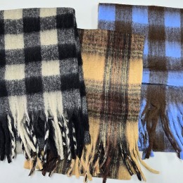 디아나 소프트 체크 태슬 머플러 SD-241103