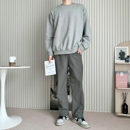 오드 남자 기모 크런치 와이드 팬츠 SD-241127M