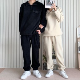 캠크루 남자 스냅풀오버 조거 세트 SD-241128M