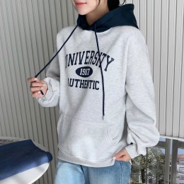 뉴기모 어센틱 배색후드 풀오버 SD-241133