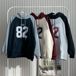 뉴기모 82 배색후드 풀오버 SD-241134