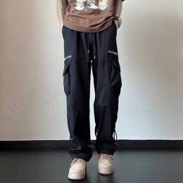 패러스 지퍼 카고 와이드바지 SD-250302