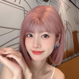 델리 핑크뱅 단발머리 여성가발 SD-250311