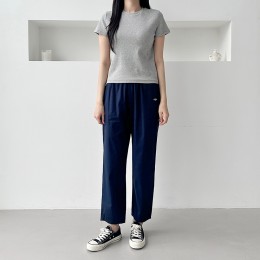 네일튼 허리밴딩 베이직 워싱면 팬츠 SD-250608