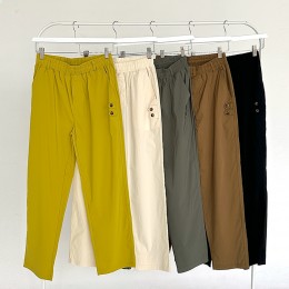 제인즈 허리밴딩 사이드 트윈스냅 팬츠 SD-250610