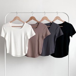 르와코 스퀘어넥 절개반팔티 SD-250422