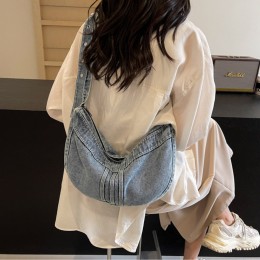 트랄라 데님 반달 크로스 가방 SD-250539