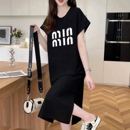 밍밍 레터링 캐주얼 롱 원피스 SD-250602