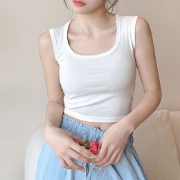 폰테나 스쿱넥 슬리브리스 나시 티셔츠 SD-250605