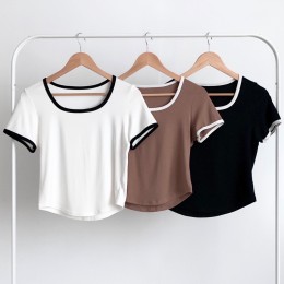 키나키 배색 스퀘어 반팔티 SD-250421