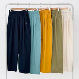 미넬스 워싱면 더블핀턱 일자바지 SD-250719