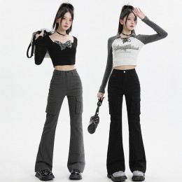 마그리트 카고 슬림핏 부츠컷 팬츠 SD-250318