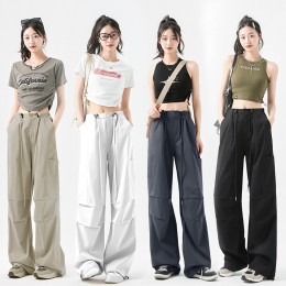 수잔나 카고 스트링 와이드 팬츠 SD-250404