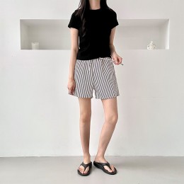 렌보 스트라이프 세로줄 엠보 반바지 SD-250629