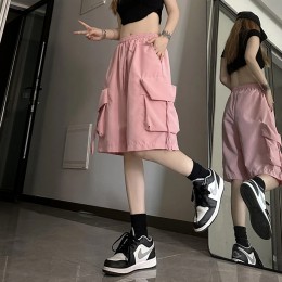 라프라 허리밴딩 카고 반바지 SD-250744