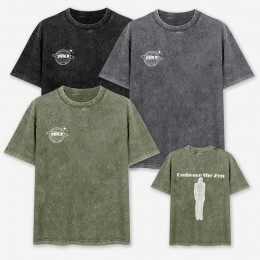 남녀공용 우주행성 피그먼트 프린팅 반팔티 SD-250801