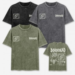 남녀공용 울프킹 피그먼트 프린팅 반팔티 SD-250805