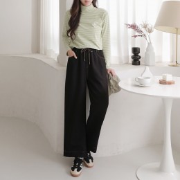 노헬르 허리밴딩 소프트진 와이드바지 SD-250918