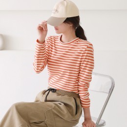 멘잘로 자가드 기모 라운드 티셔츠 SD-250920