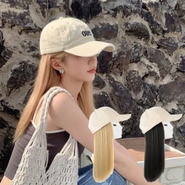 줄리아 크림 캡모자형 긴생머리 가발 SD-250735