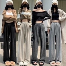 챔버 소프트 겉기모 허리밴딩 와이드바지 SD-251012