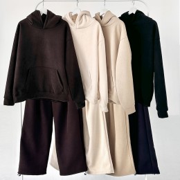 텐즈 남녀 골덴 후드티 핀턱와이드 세트 SD-251027