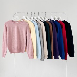 챈블로 데일리 베이직 라운드 울 니트 SD-251031