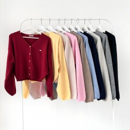 티레이 베이직 브이넥 데일리 가디건 SD-251033