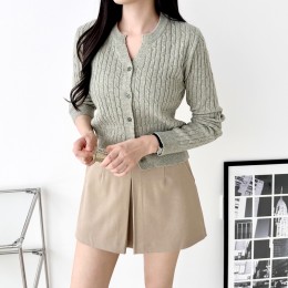 바넨스 하프케이블 꽈배기 가디건 SD-251034