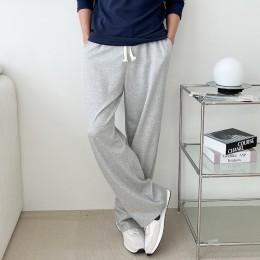 메트리 남녀공용 무지면 와이드 기모 통바지 SD-251044