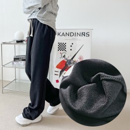 메트리 남녀공용 무지면 와이드 기모 통바지 SD-251044