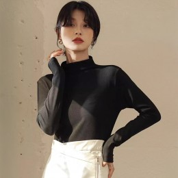 젤라브 소프트 하프넥 티셔츠 반목 폴라티 SD-251046