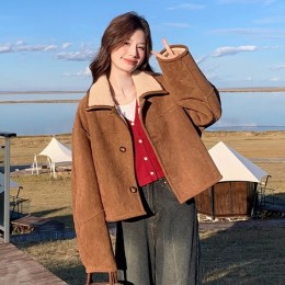 로레안 리버시블 양털 하프코트 양면점퍼 SD-251047