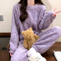 뿌뿌 소프트 양털 수면잠옷 상하세트 SD-251138