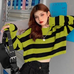 마논 스트라이프 크롭 니트 SD-251144