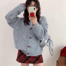 콜비 나무단추 떡볶이 단추 니트 가디건 SD-251150