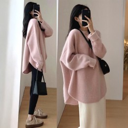 반시니 포근 라운드 롱 니트 풀오버 SD-251177